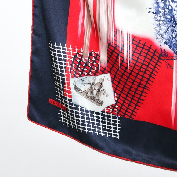 ARMINE 100% Silk Multi Color Patterned Square Large Scarf - Picture 3 of 5